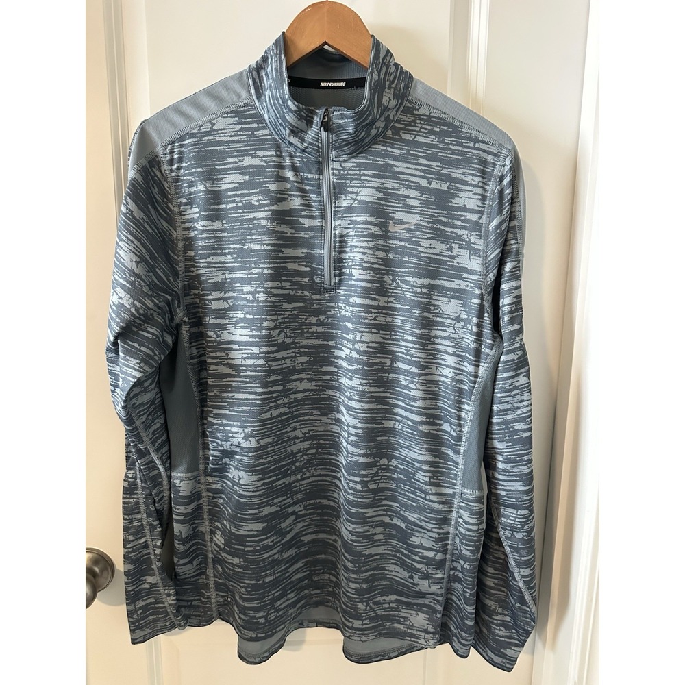 Nike Women's Gray Quarter Zip Large